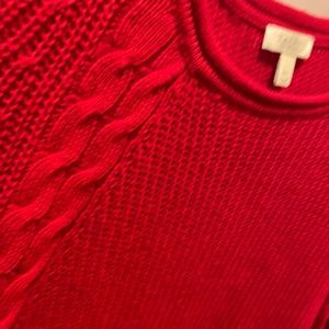 Talbots | comfy and cute red cable knit sweater | MP